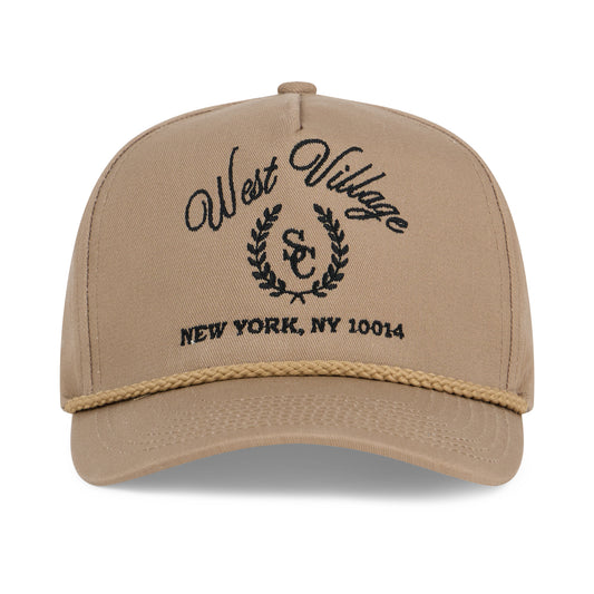 Tan West Village Crest Hat